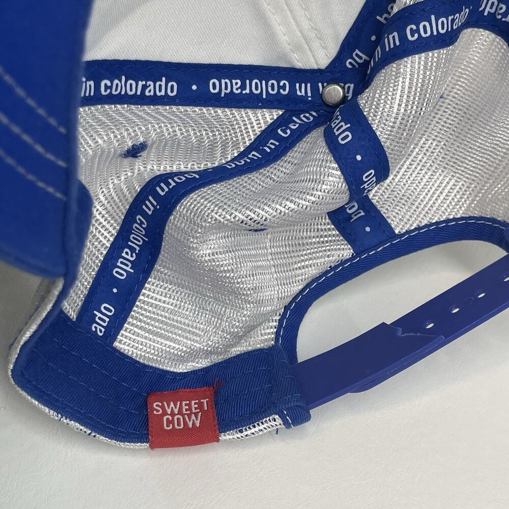 Sweet Cow Ice Cream Hat Colorado State Corduroy Trucker Snapback Blue Vintage - Picture 7 of 9